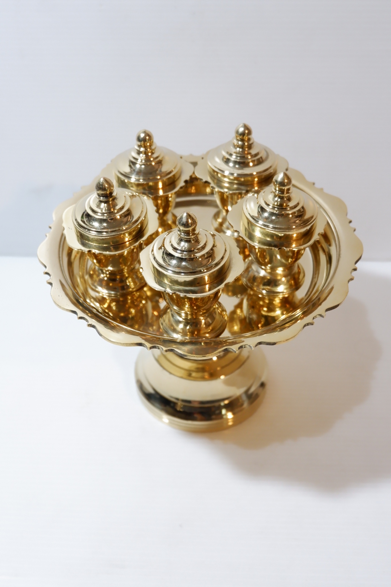 เชี่ยนสูง ชุดตลับลูกเชี่ยนหมาก พานหล่อหนา 7 นิ้ว