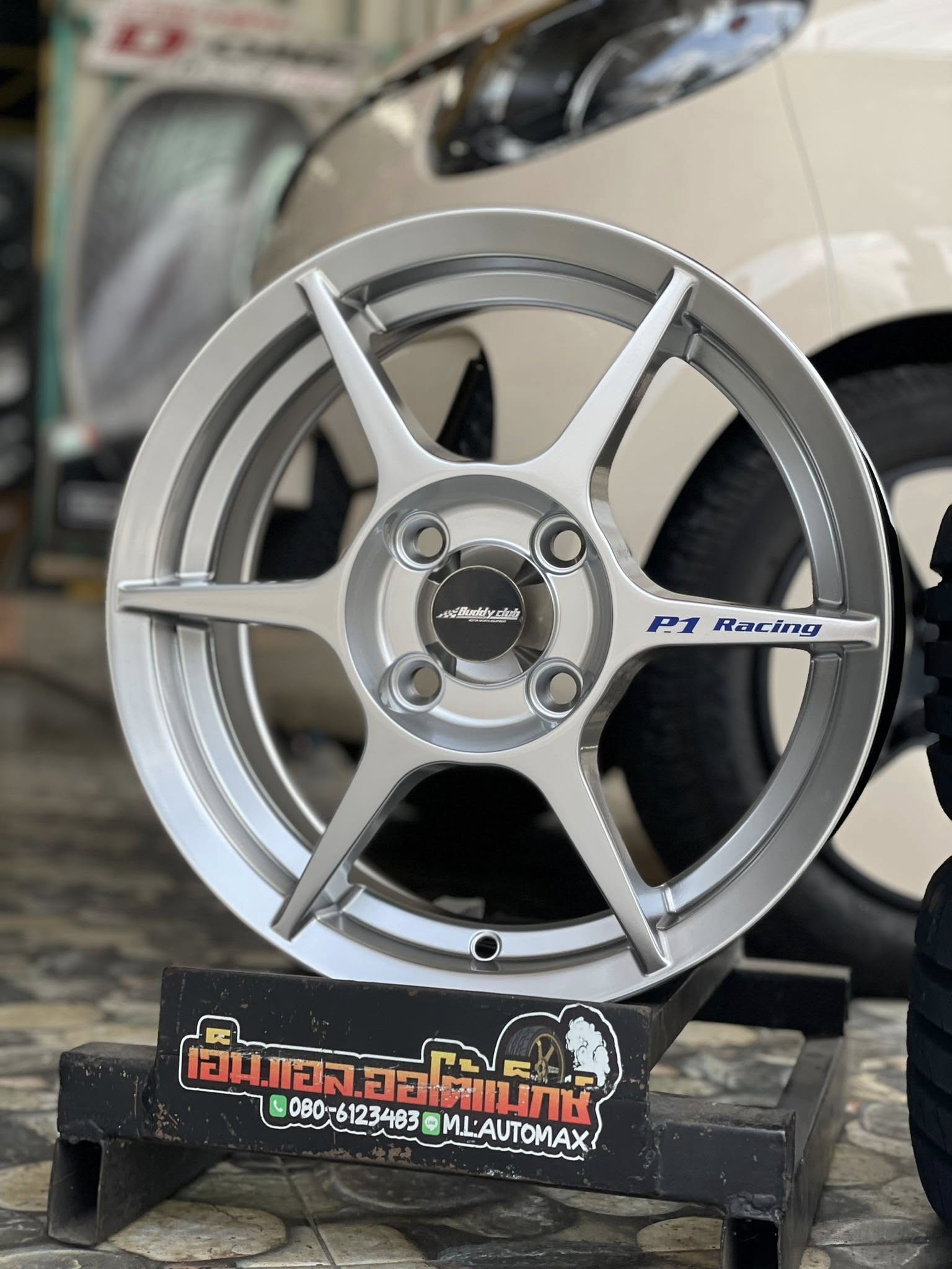 #รถไฟฟ้า_ #Volt_City_EV เลือกเปลี่ยนล้อเป็นขอบ 14 ลายยอดฮิต #P1 ขอบ14 14x5.5 ET38 4x100 #SSW204 #พร้อมยางสเปค #Sailun185/55R14