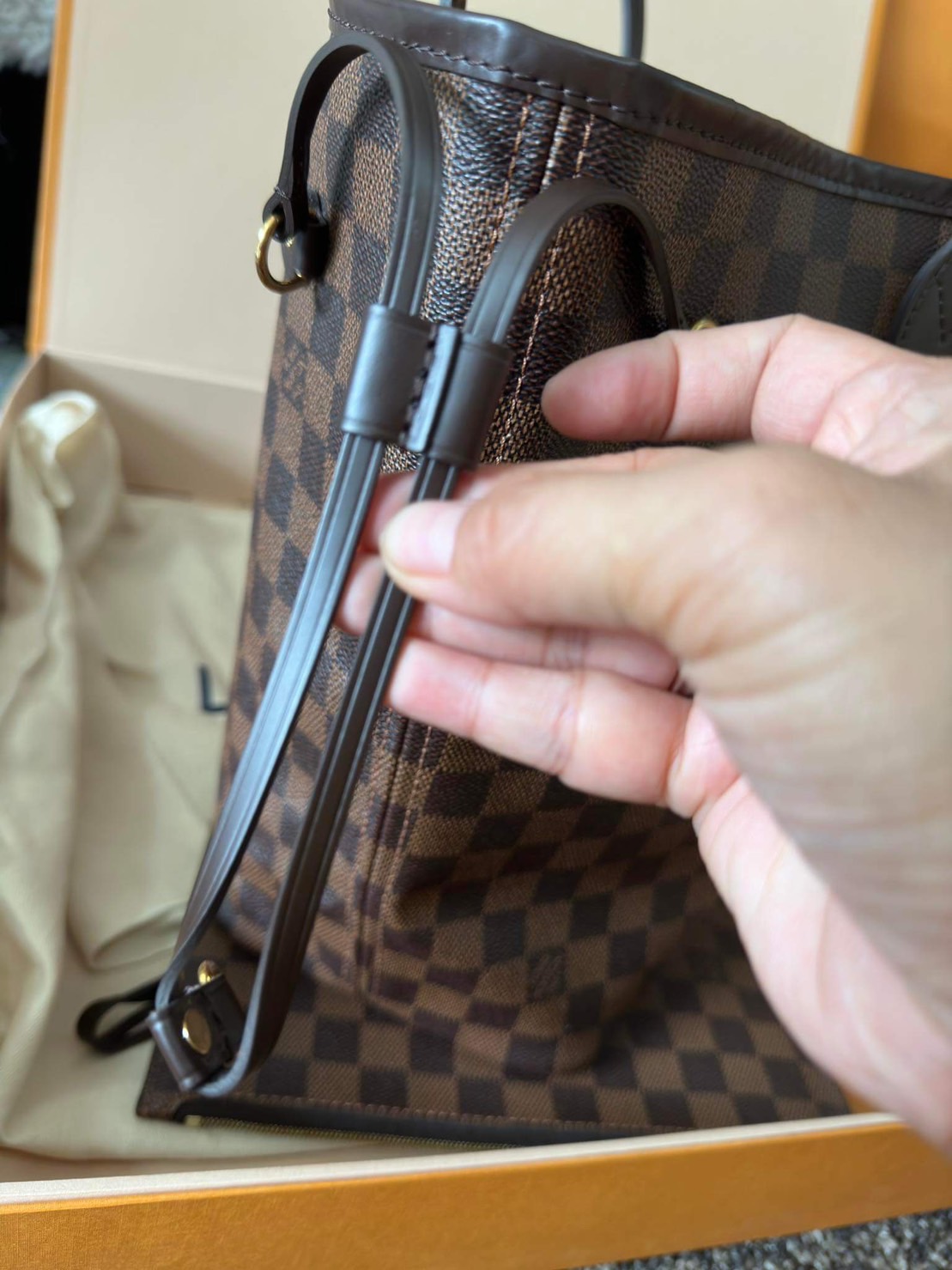 LOUIS VUITTON Neverfull mm ปี 17 (ใบแม่) หลุยส์ วิตตอง มือสอง ใหม่มาก