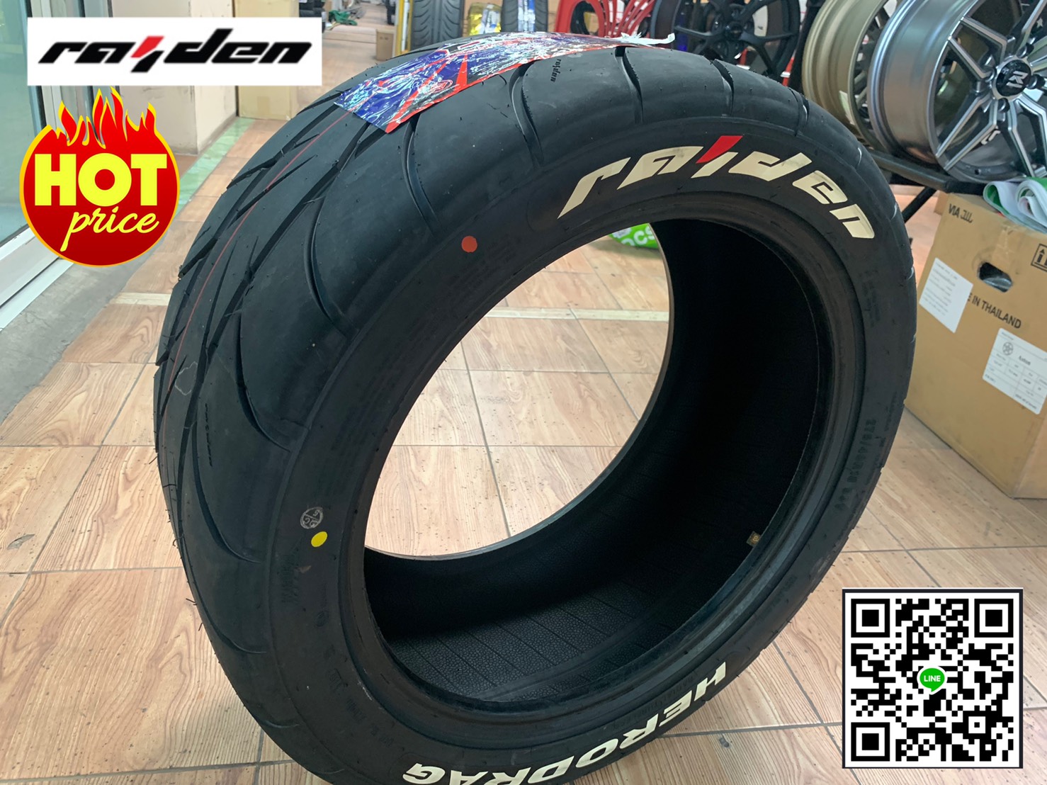 ยางซิ่ง Hero Drag 275/40ZR18 เทรดเวย์180 ตัวหนังสือขาว ยางคุณภาพดีมาตรฐานLenso