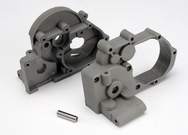 3691A Gearbox halves (l&r) (grey) w/ idler gear shaft