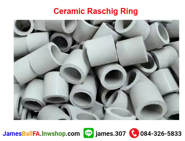 Ceramic Raschig Ring แหวนเซรามิทรงกระบอกกลวง