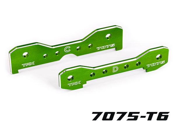 9630G Tie bars, rear, 7075-T6 aluminum (green-anodized) (fits Sledge®)