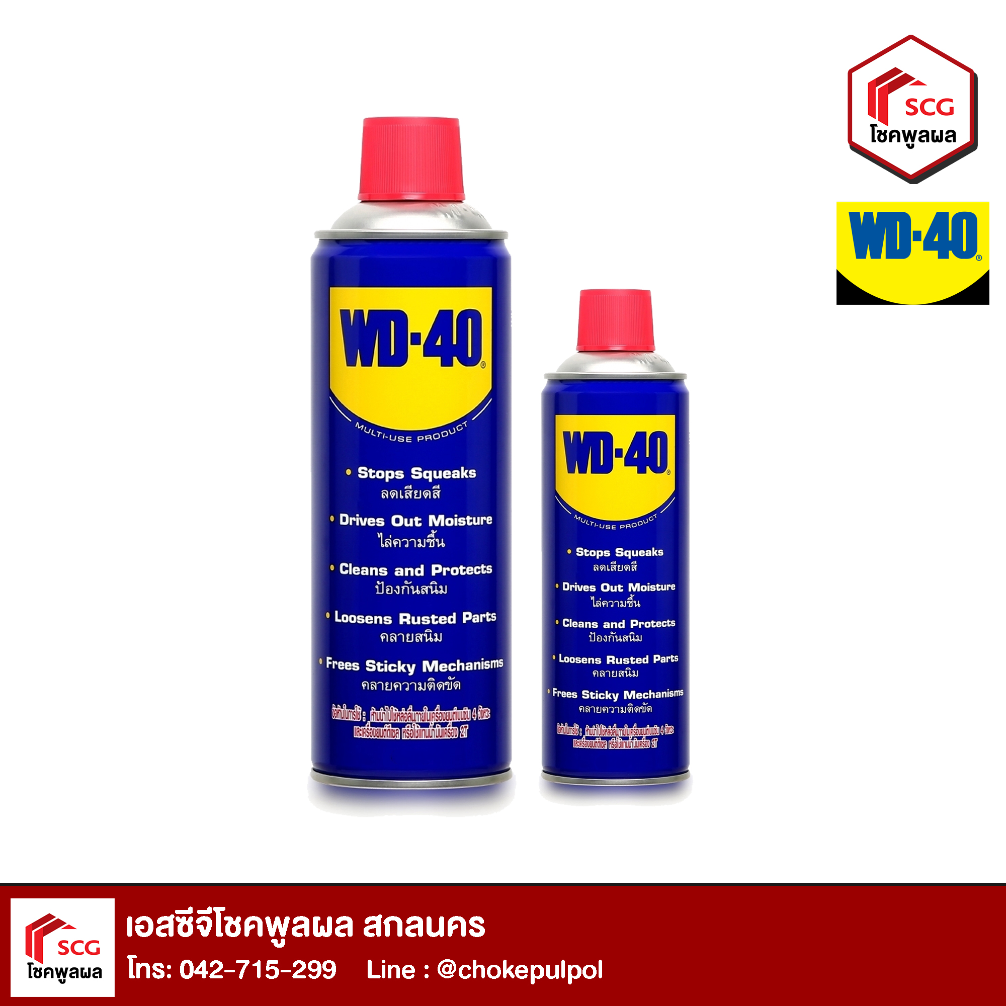 WD-40 น้ำมันเอนกประสงค์ ลดเสียดสี หล่อลื่น ป้องกันสนิม 300 ml