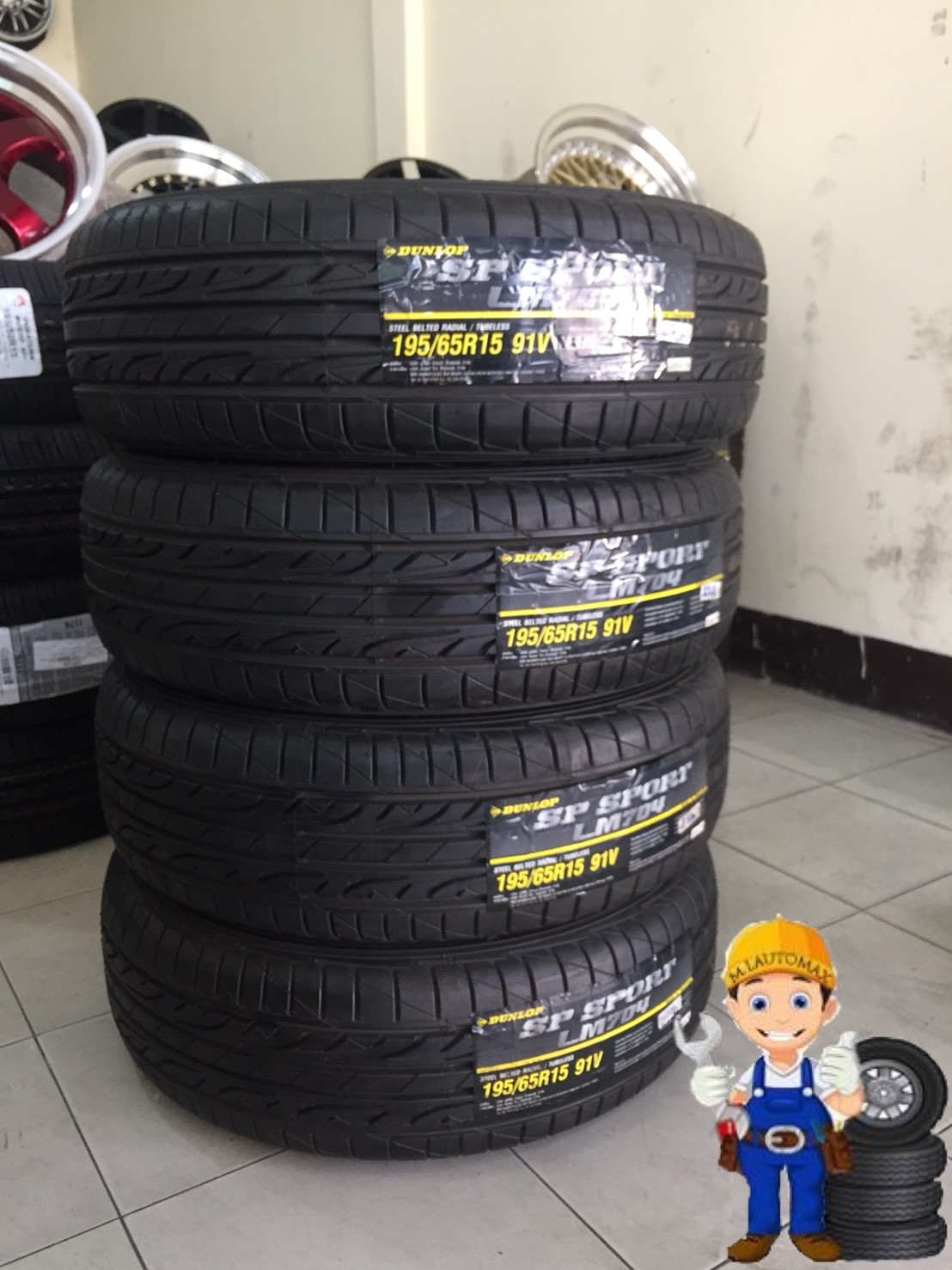 ลดราคาพิเศษยางใหม่ปี16 DUNLOP SP SPORT LM704 195-65-R15