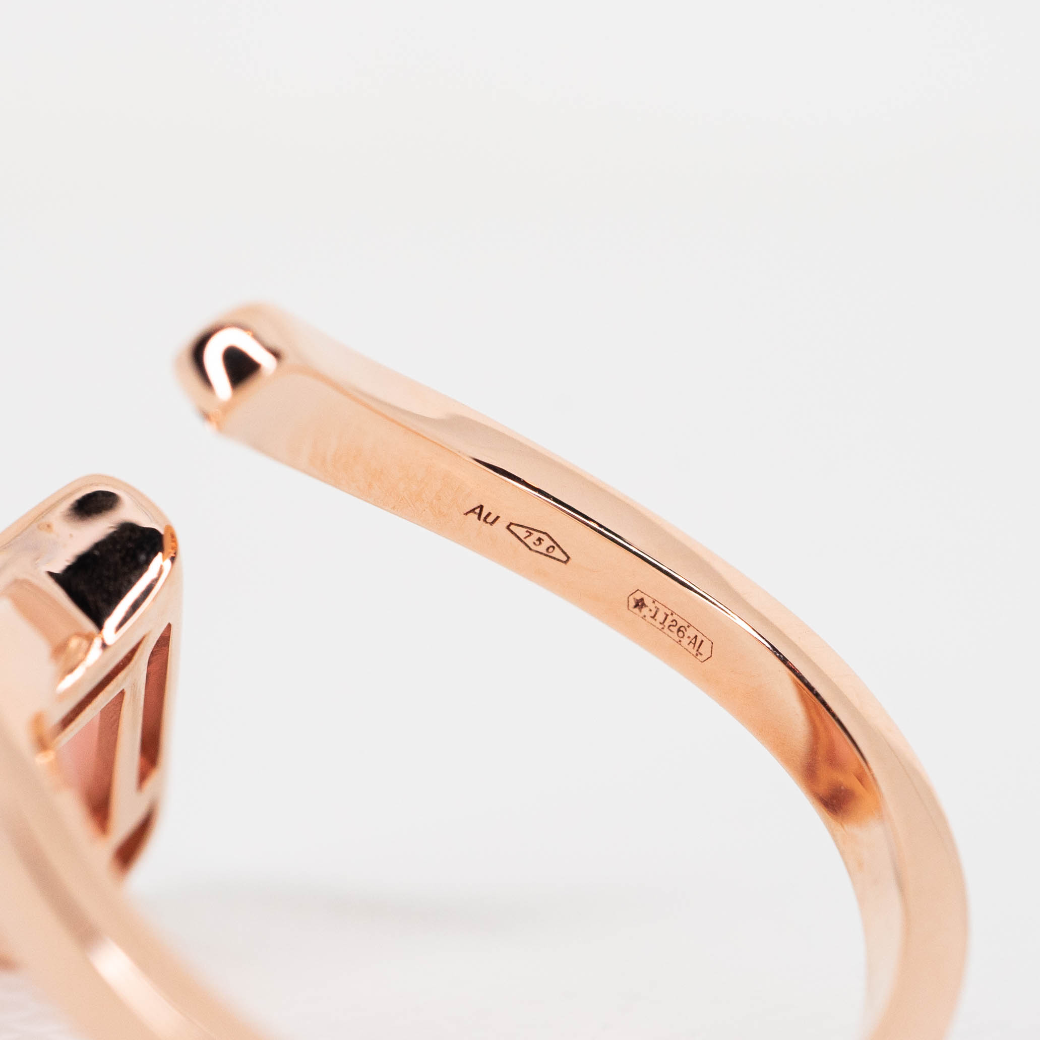 **Sold** แหวน Bvlgari Bvlgari Gelati Ring with Rose Quartz and Diamonds ทองชมพู18K(Used) +การ์ด2021