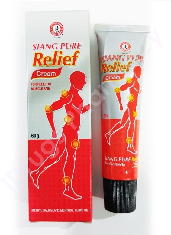 Siang Pure Relief Cream - เซียงเพียว รีลีฟ ครีม บรรเทาอาการปวดเมื่อย 60 กรัม