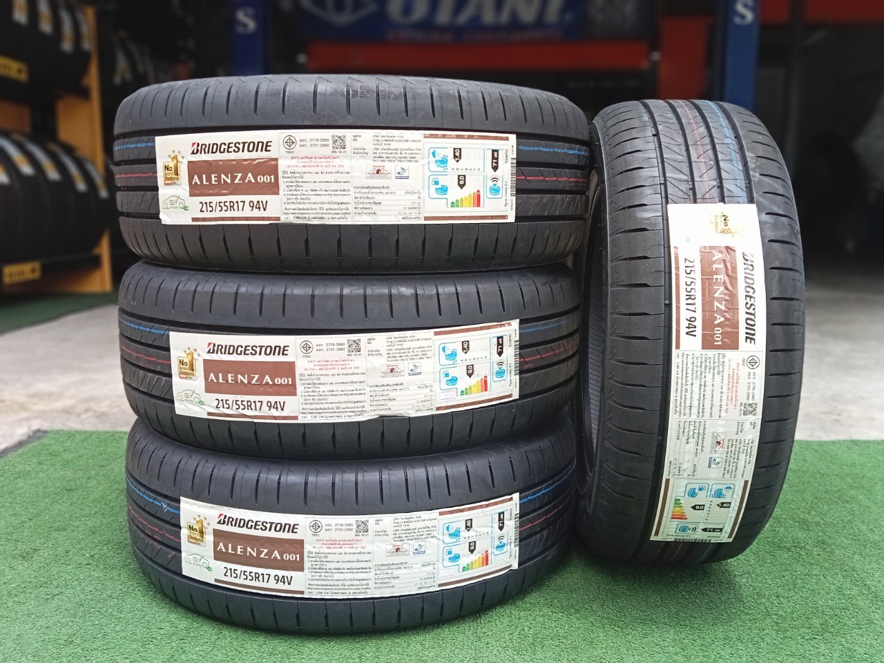 ยางใหม่ Bridgestone Alenza 001 215/55R17 ยางใหม่ปี2024