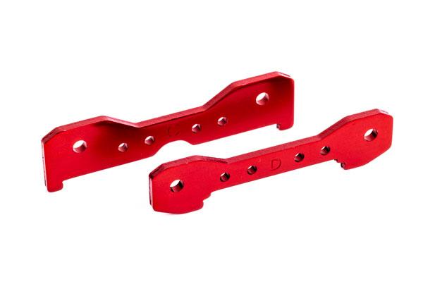 9528R Tie bars, rear, 6061-T6 aluminum (red-anodized)