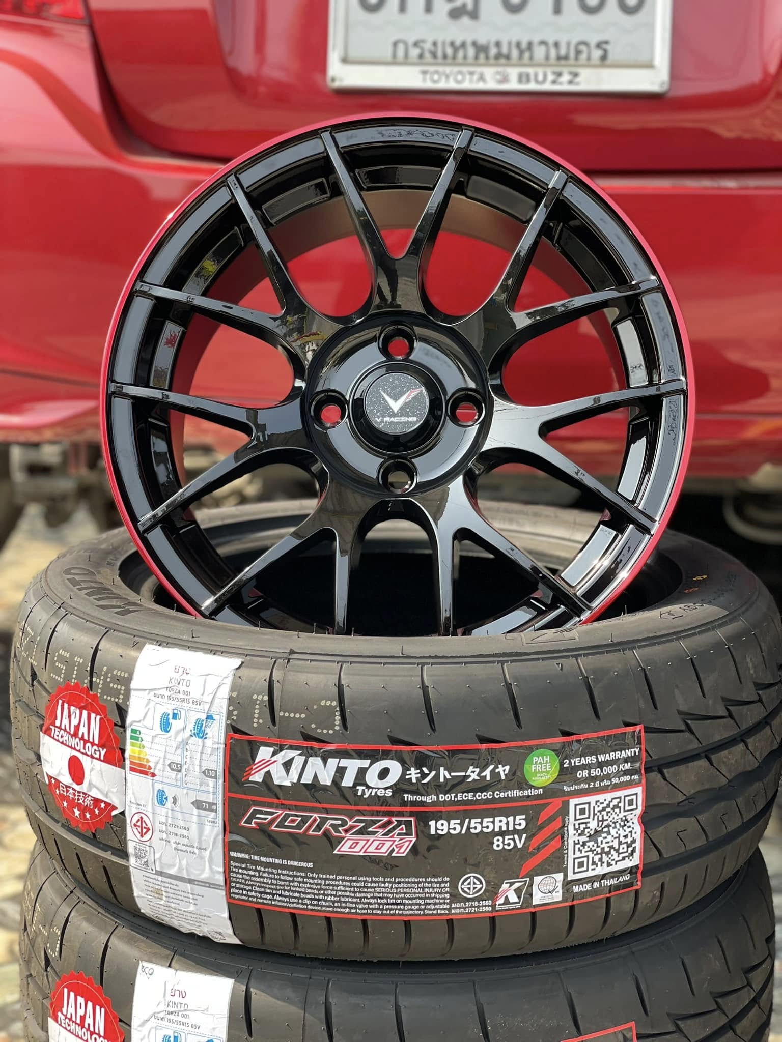 #TOYOTA_VIOS🚘❤️💫 🛞🐘#KINTO #FORZA001 195/55R15 ❤️ 🛞 #V_RACING_HR220 15X7 ET35 4X100