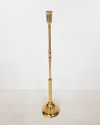 เชิงเทียนชนวน 16 นิ้ว ทองเหลืองไทย ราคาต้นละ