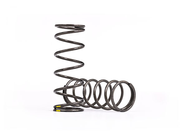 7846 Springs, shock, medium (natural finish) (GTX) (5.543 rate, yellow stripe) (2)