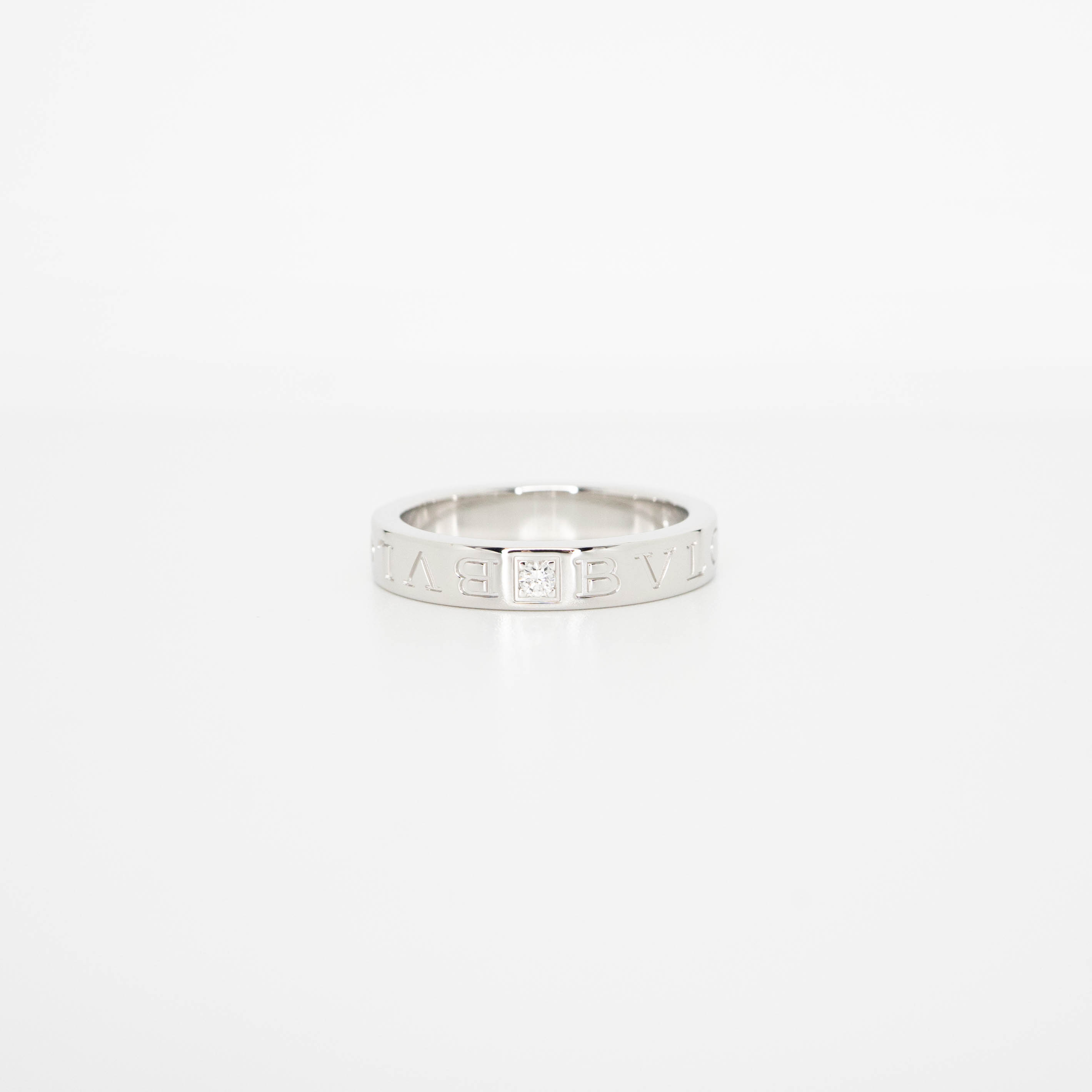 แหวน Bvlgari Bvlgari Ring with Diamond ทองขาว18K ไซส์ 55# (Used) +กล่องและการ์ด