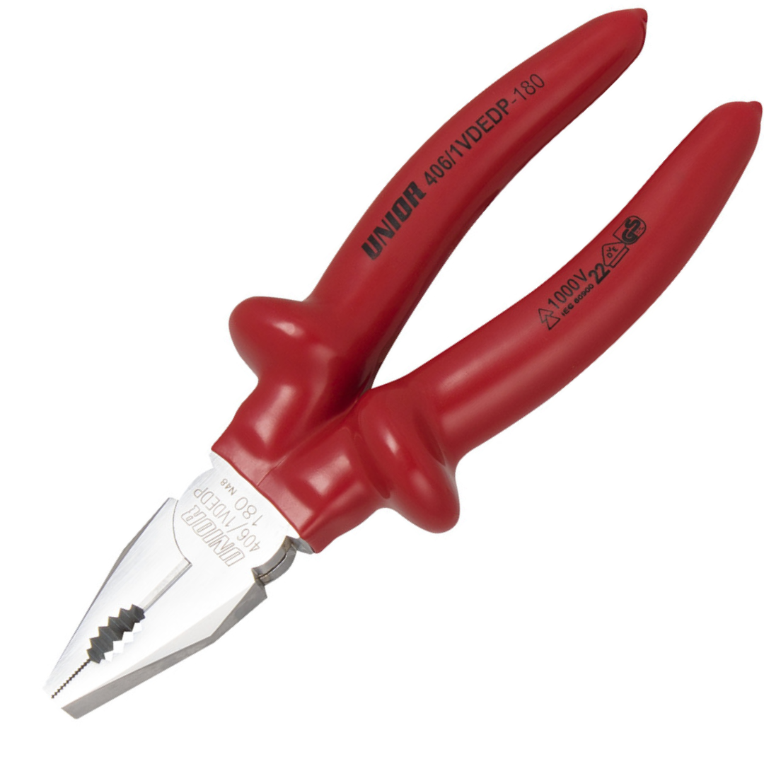 คีมปากจิ้งจก VDE ฉนวน 2 ชั้น กันไฟฟ้า 1000Volt No.406/1VDEDP UNIOR
