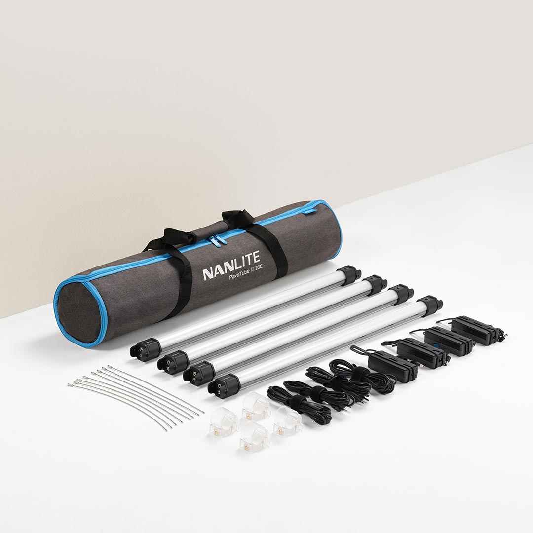 Nanlite Pavotube II 15C LED RGBWW Tube Light 4KIT