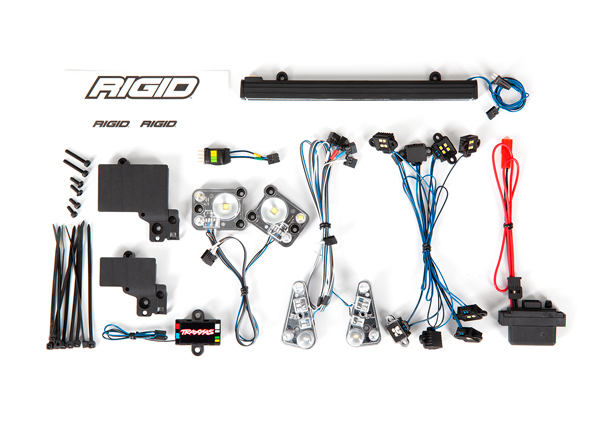 8095 LED light set, complete with power supply (contains headlights, tail lights, roof light bar, rock lights & distribution block) (fits #8011 body)