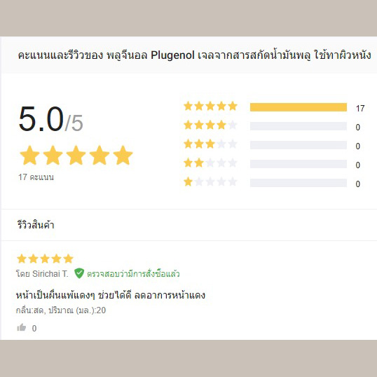 พลูจีนอล เจล Plugenol น้ำมันจากใบพลูเขียว โรคผิวหนังทุกชนิด รักษาเชื้อรา กลากเกลื้อน ฮ่องกงฟุต ผื่นคัน เชื้อรา แพ้เหงื่อตัวเอง ผิวติดสเตียรอยด์ เซ็บเดิร์ม น้ำกัดเท้า แก้แพ้ คัน อักเสบ แพ้ฝุ่น สารเคมี แมลงกัดต่อย ลมพิษ
