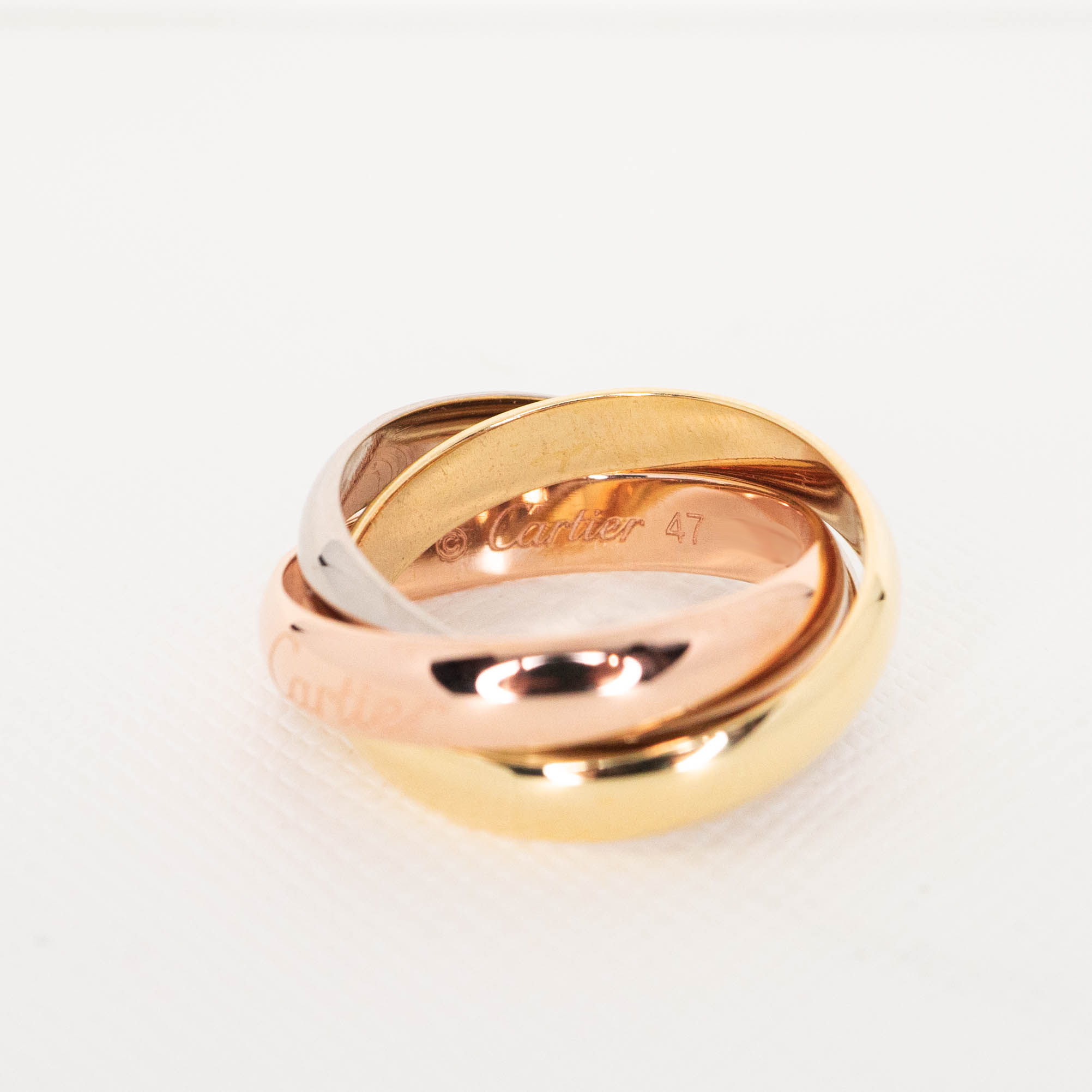 แหวน Cartier Trinity ทองคำ3สี18K ไซส์ 47# (Used) +การ์ด