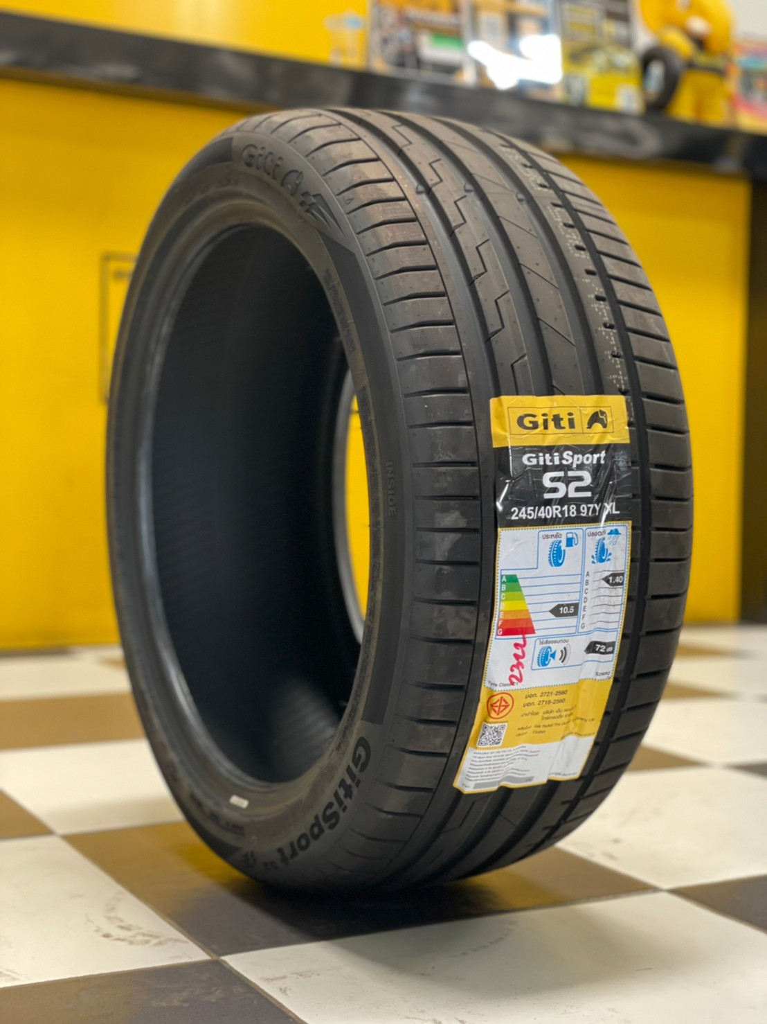 ยางใหม่ Giti SportS2 245/40R18 ยางใหม่ปี2022 ราคาโปรโมชั่นพิเศษ พร้อมติดตั้งฟรี