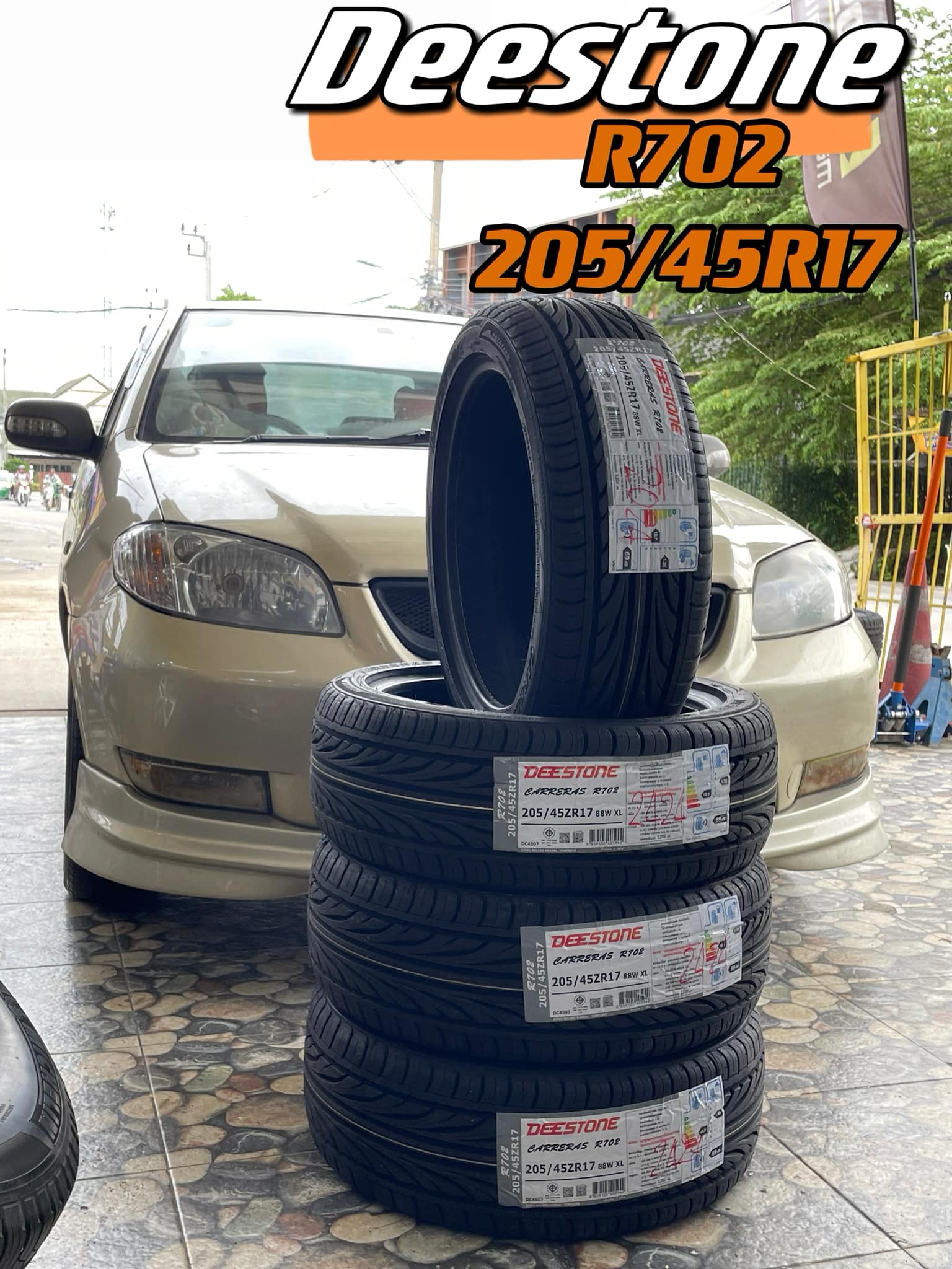 🚘 #TOYOTA_VIOS 🛞ยาง DEESTONE CARRERAS R702 205/45R17