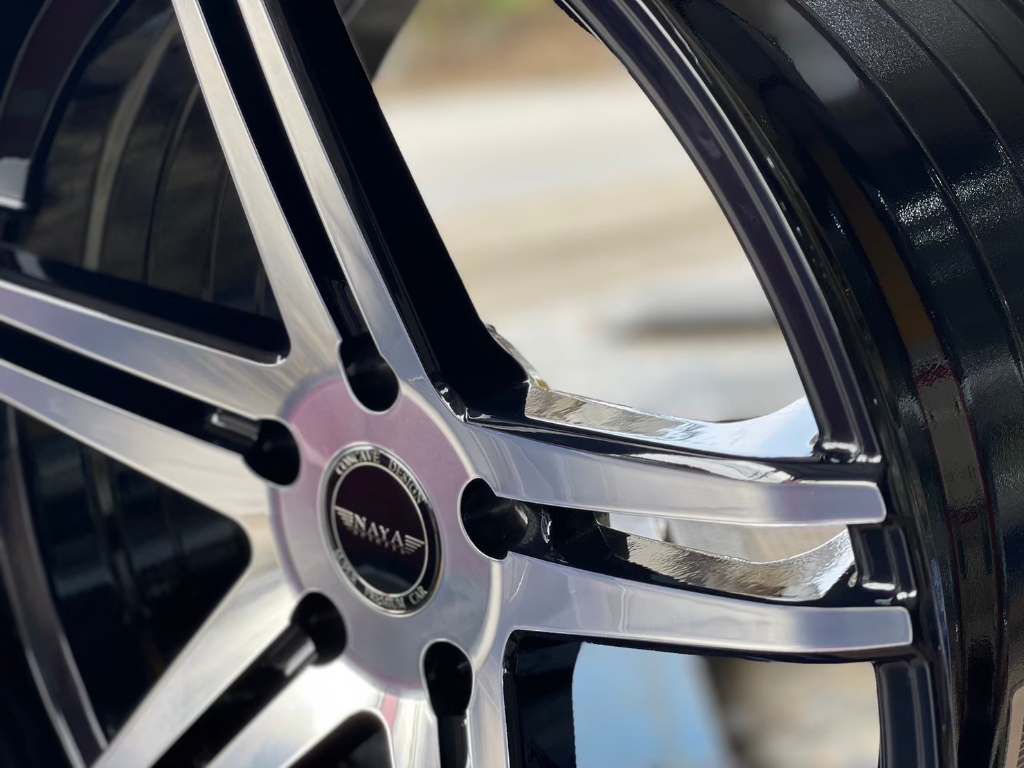 ล้อแม็กซ์ใหม่ขอบ19 #NAYA 19x9.5 ET20 5x120 สีดำ หน้าเงา 5ก้านคู่