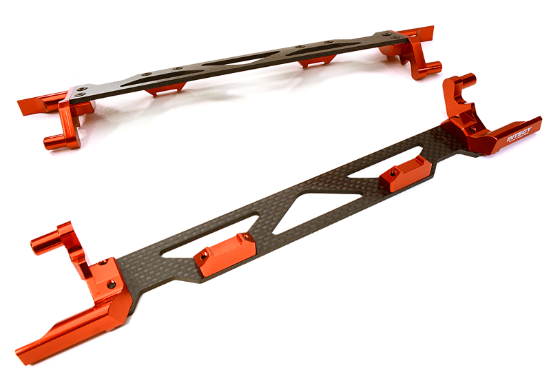INT-C26878RED Machined Alloy & Composite Battery Hold-Down Plate for Traxxas X-Maxx 4X4
