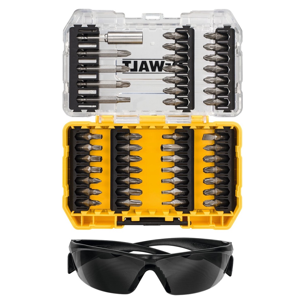 ชุดดอกไขควง 47 ชิ้น + แว่นตานิรภัย รุ่น DT70703-QZ DEWALT
