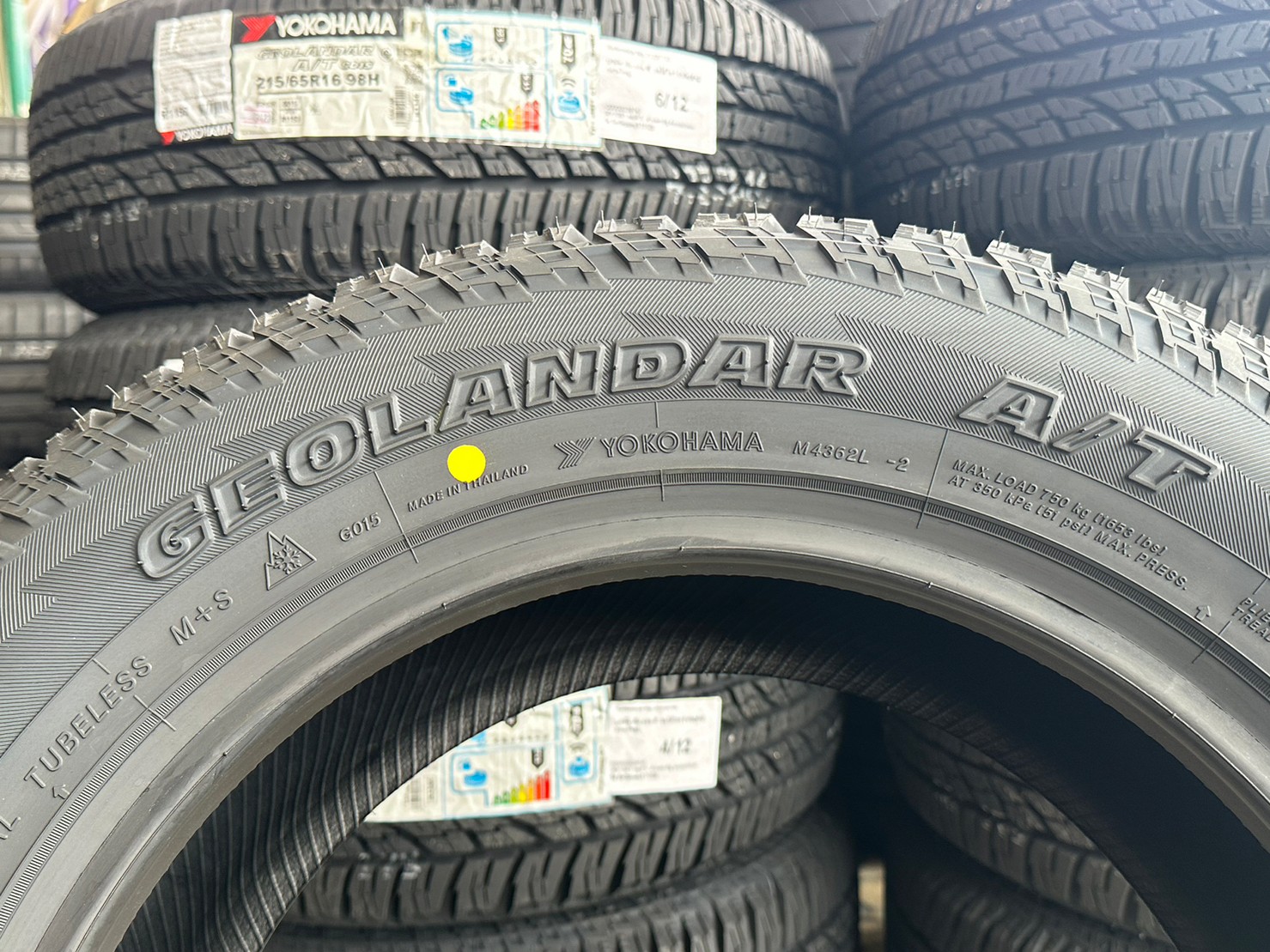 YOKOHAMA GEOLANDAR AT G015 215/65R16 ยางใหม่ปี2023
