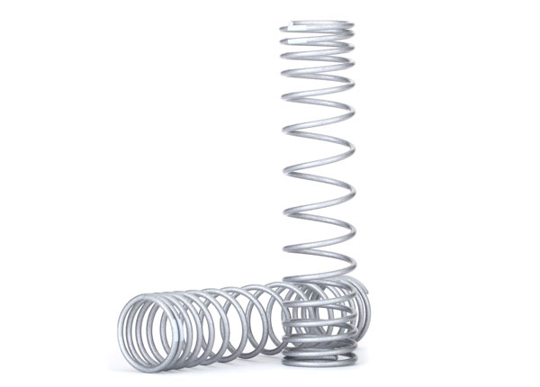 8444X Spring, shock, front (silver) (GTR) (progressive, 0.833 rate, white stripe) (2)