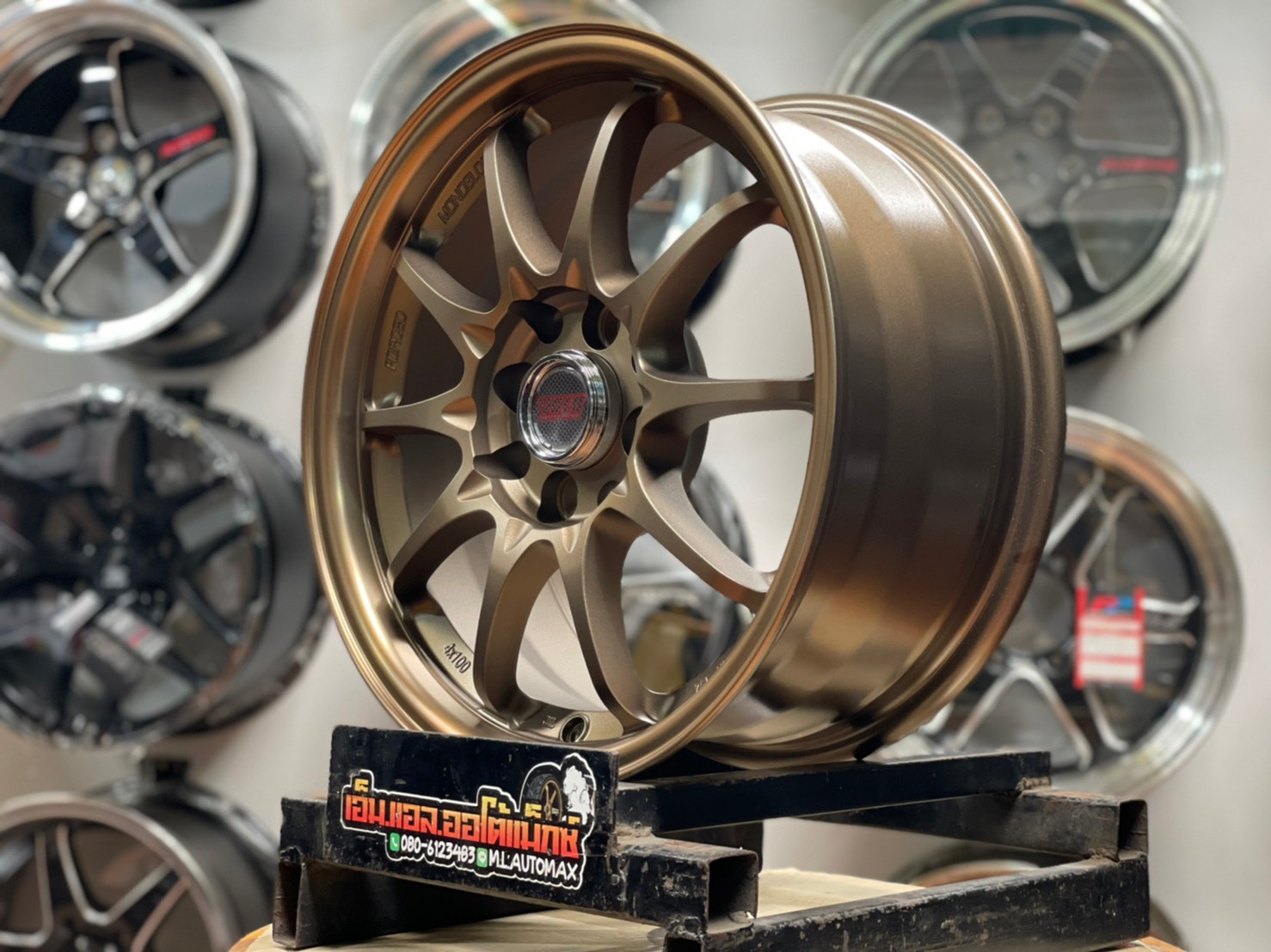 ล้อแม็กซ์ SSW ลายCE28 S367 ล้อแม็กซ์ขอบ15 กว้าง7 ออฟ35 4รู100/114.3 สีน้ำตาล งานStamford Sport Wheel