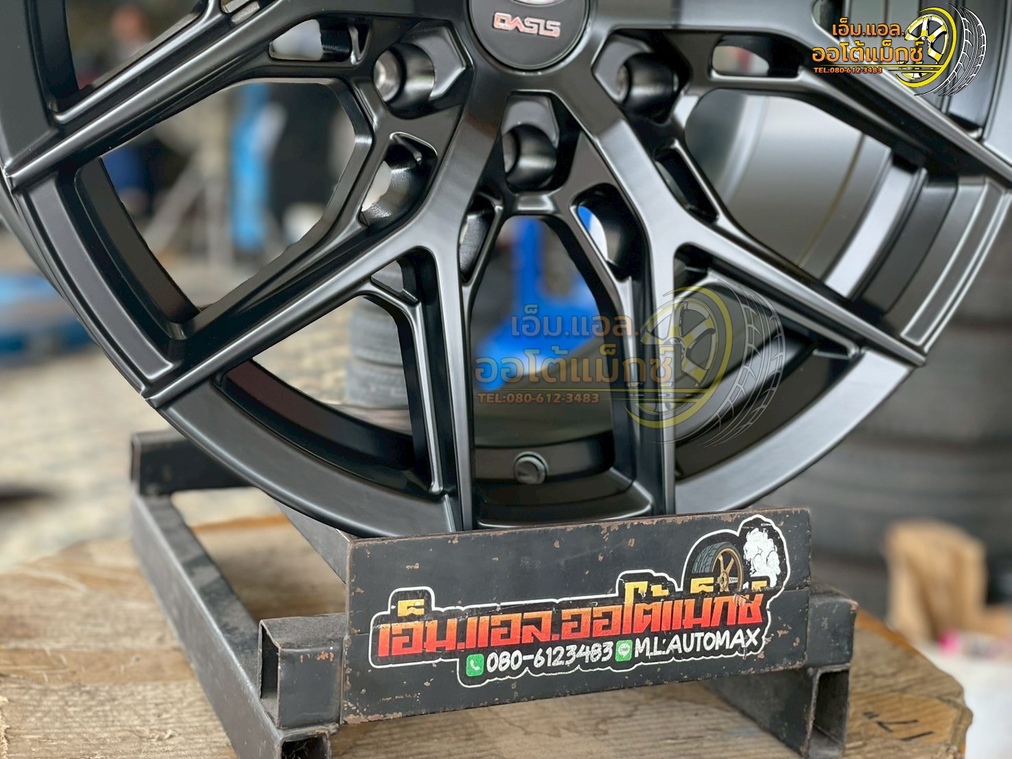 ล้อแม็กซ์ขอบ18 #OASIS_WHEEL #H-6 Flow Forming ขนาด18 ET0 6x139.7 MATT BLACK