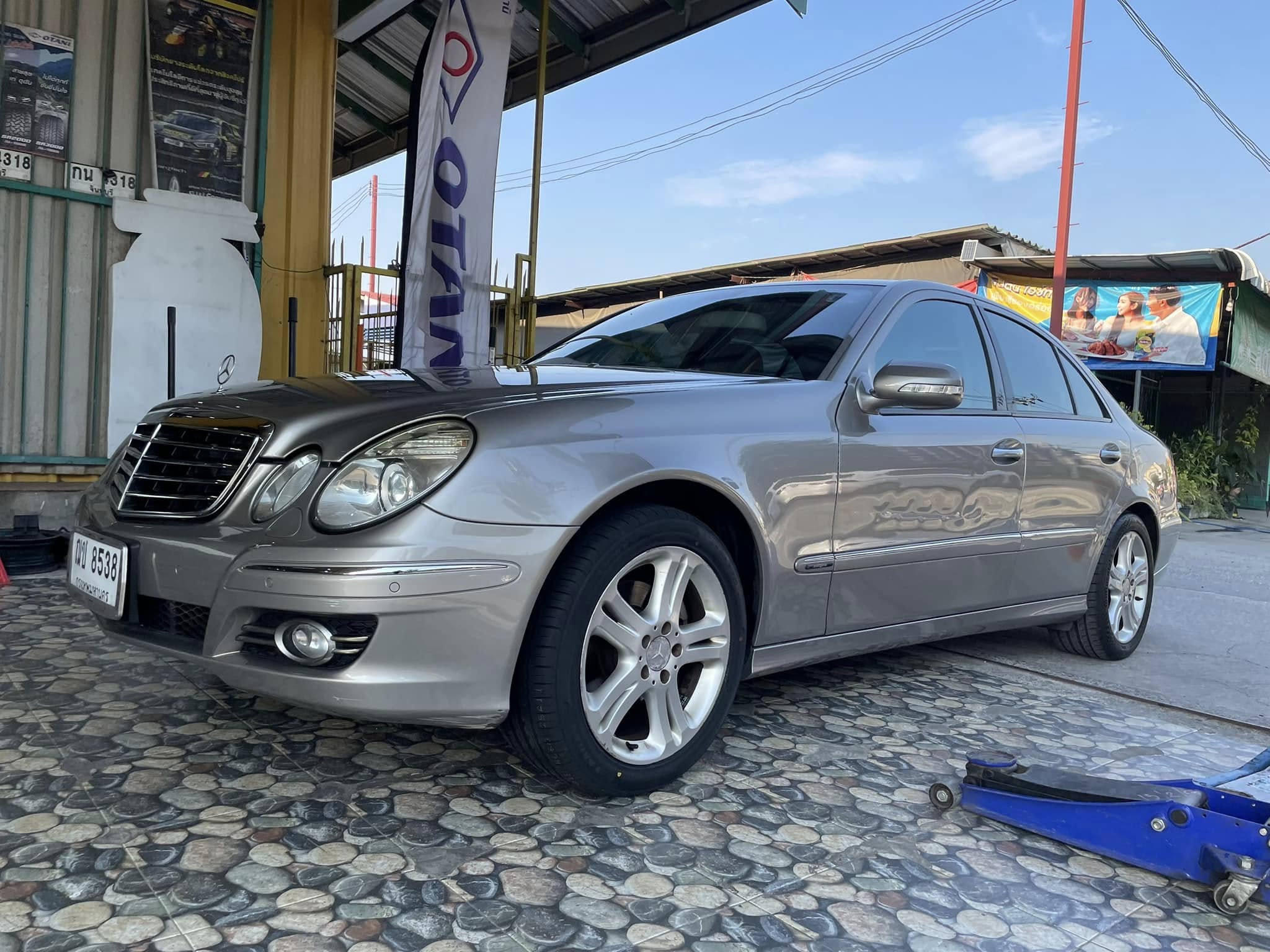 #BENZ_E230 🚘❤️💫 เปลี่ยนยาง 🛞🐘#SAILUN #SVA1 245/45R17