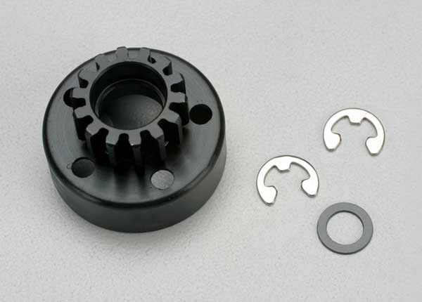 5214 Clutch bell (14-tooth)/5x8x0.5mm fiber washer (2)/ 5mm e-clip (requires 5x10x4mm ball bearings part #4609) (1.0 metric pitch)