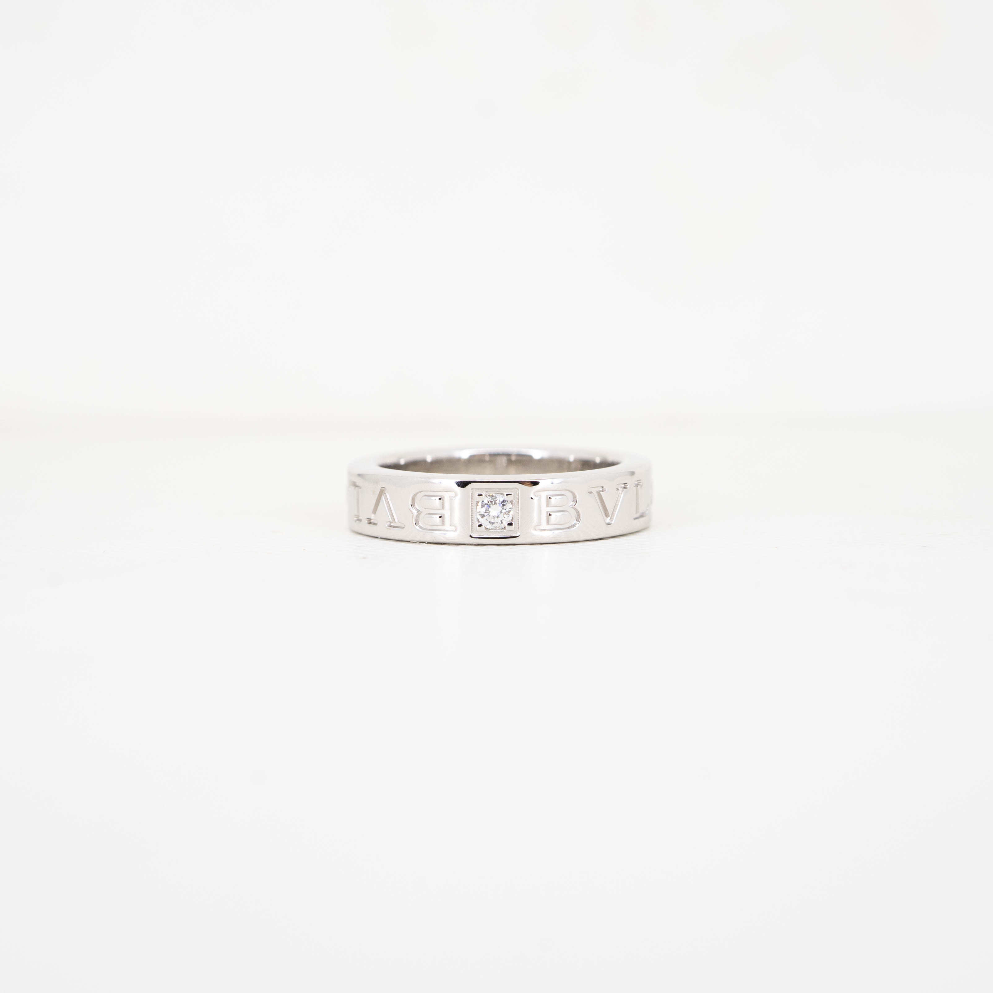แหวน Bvlgari Bvlgari Ring with Diamond ทองขาว18K ไซส์ 47# (Used) +กล่องและการ์ด