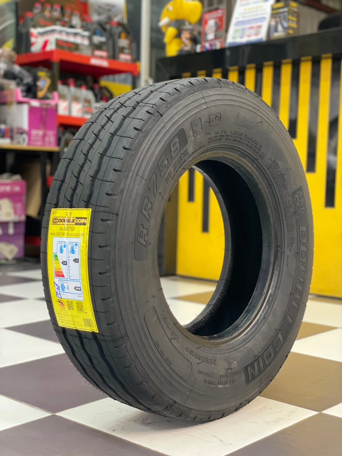 🔥ยางสายบรรทุกยังมีโปรโมชั่นอยู่นะคะ🔥 ยางบรรทุกดับเบิ้ลคอยน์ DOUBLE COIN 225/75R15 ยางใหม่ปี2024 ผ้าใบ14ชั้น