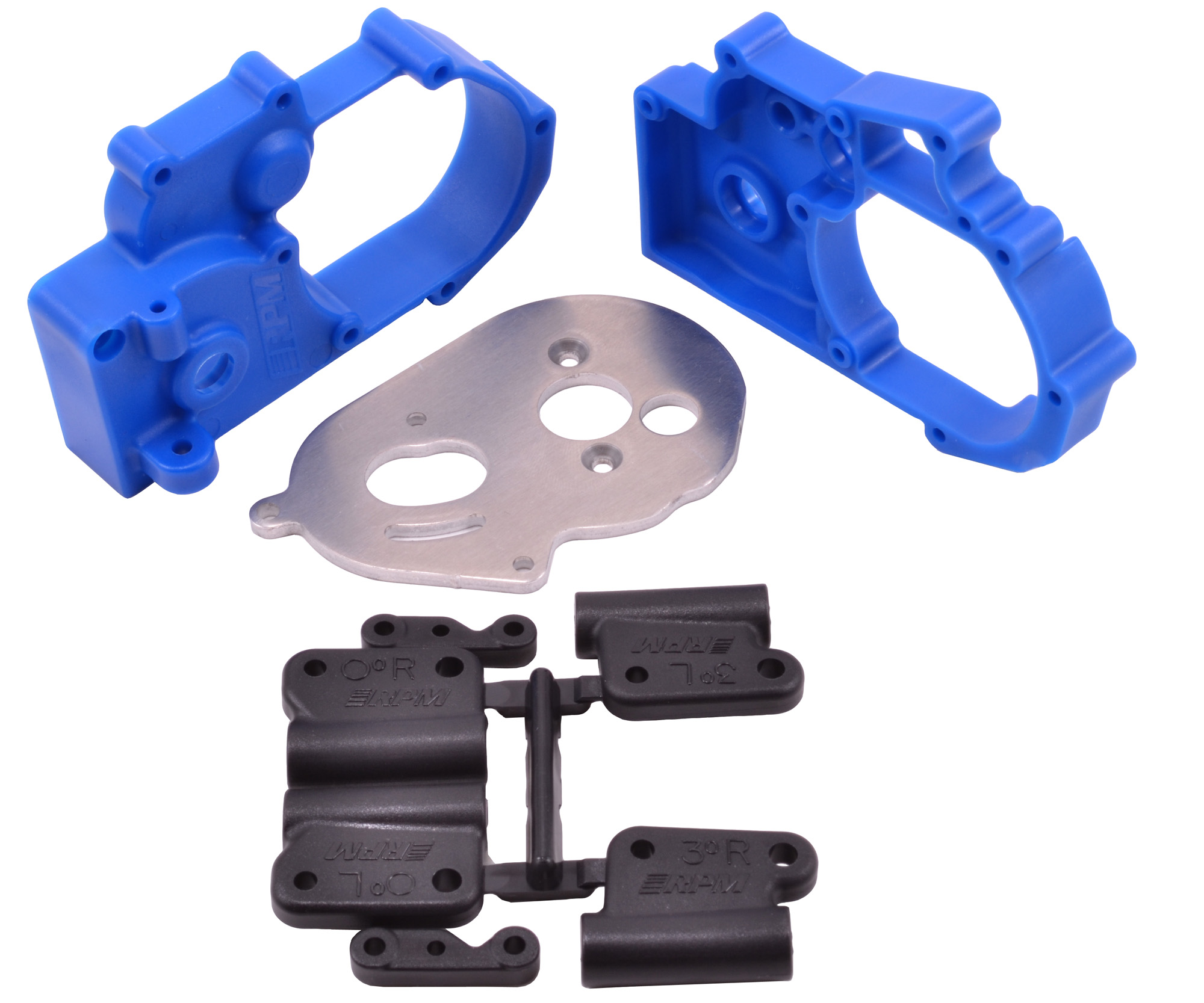 RPM-73615 Gearbox Housing and Rear Mounts for the Traxxas Slash 2wd, e-Rustler, e-Stampede & Bandit - Blue