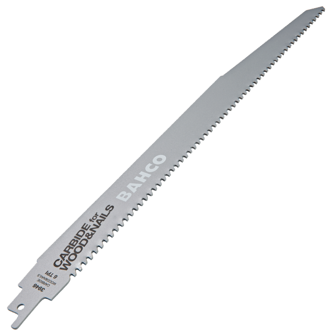 ใบเลื่อยชักคาร์ไบด์ตัดไม้มีตะปู ยาว 6",9",12" 6 ฟัน No.3946-C_WM BAHCO