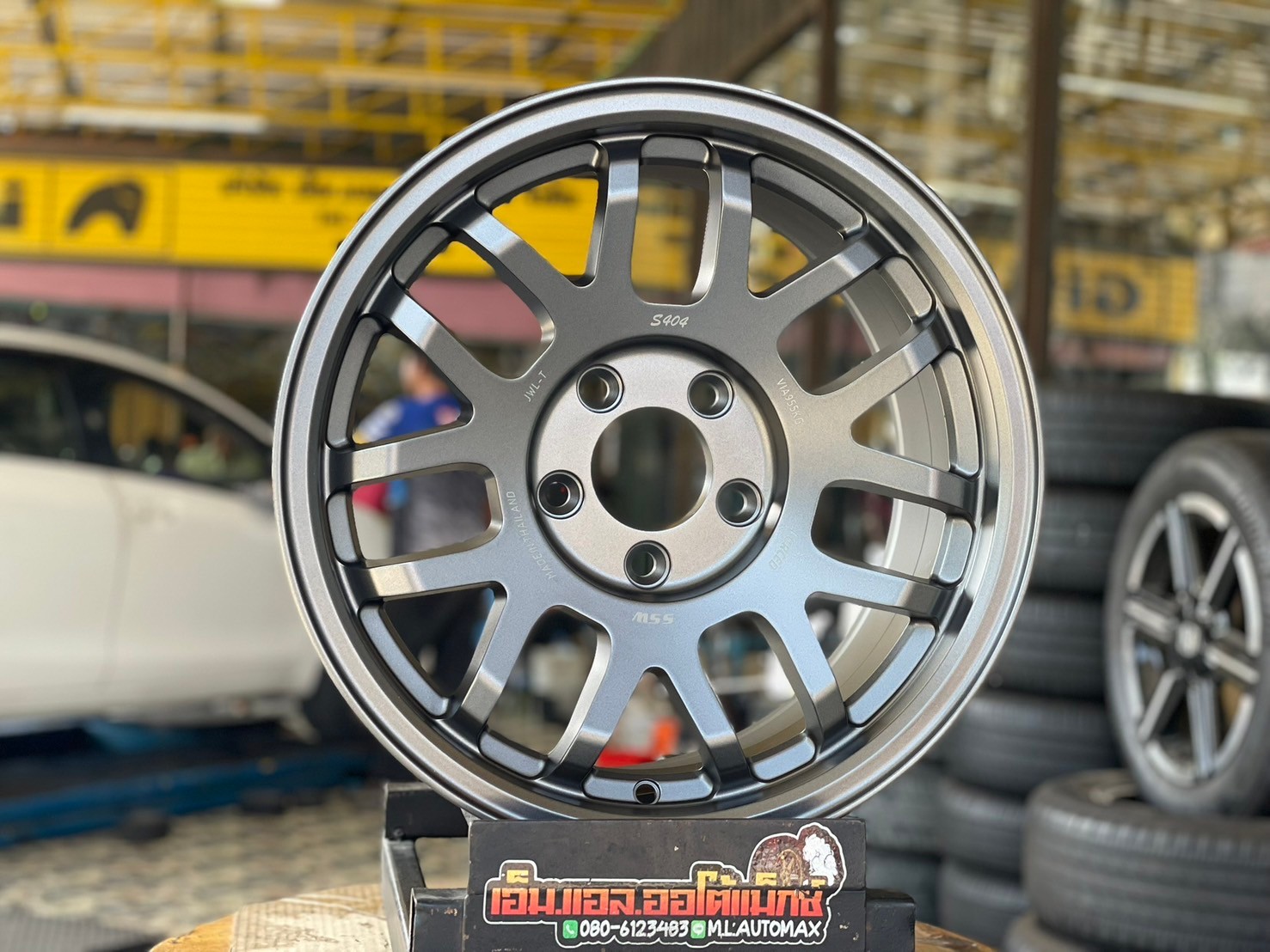 ล้อแม็กซ์ใหม่ขอบ16" SSW404 16x8 ET25 5x114.3 สีเทากัน สวยทนทาน คุณภาพดี ล้อมาตรฐานส่งออก