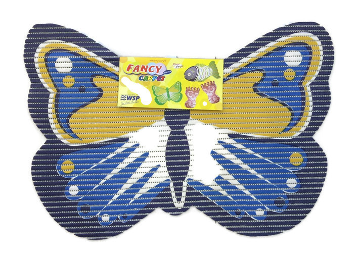WSP พรมแฟนซี พรมกันลื่น รุ่น BM-44-FS-16B ลาย Happy Butterfly