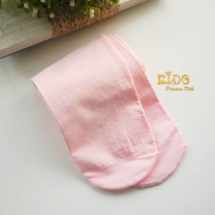 ถุงน่องเด็ก(หน้าร้านอยู่รัชดา)L026 สีชมพู ลายตารางเหลี่ยม ใส่แล้วสวยและน่ารักมากค่ะ