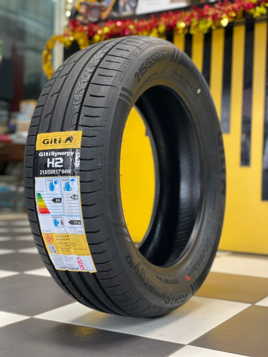Giti Synergy H2 215/55R17 ยางใหม่ปี2023 ราคาโปรโมชั่นพิเศษ พร้อมติดตั้งฟรี