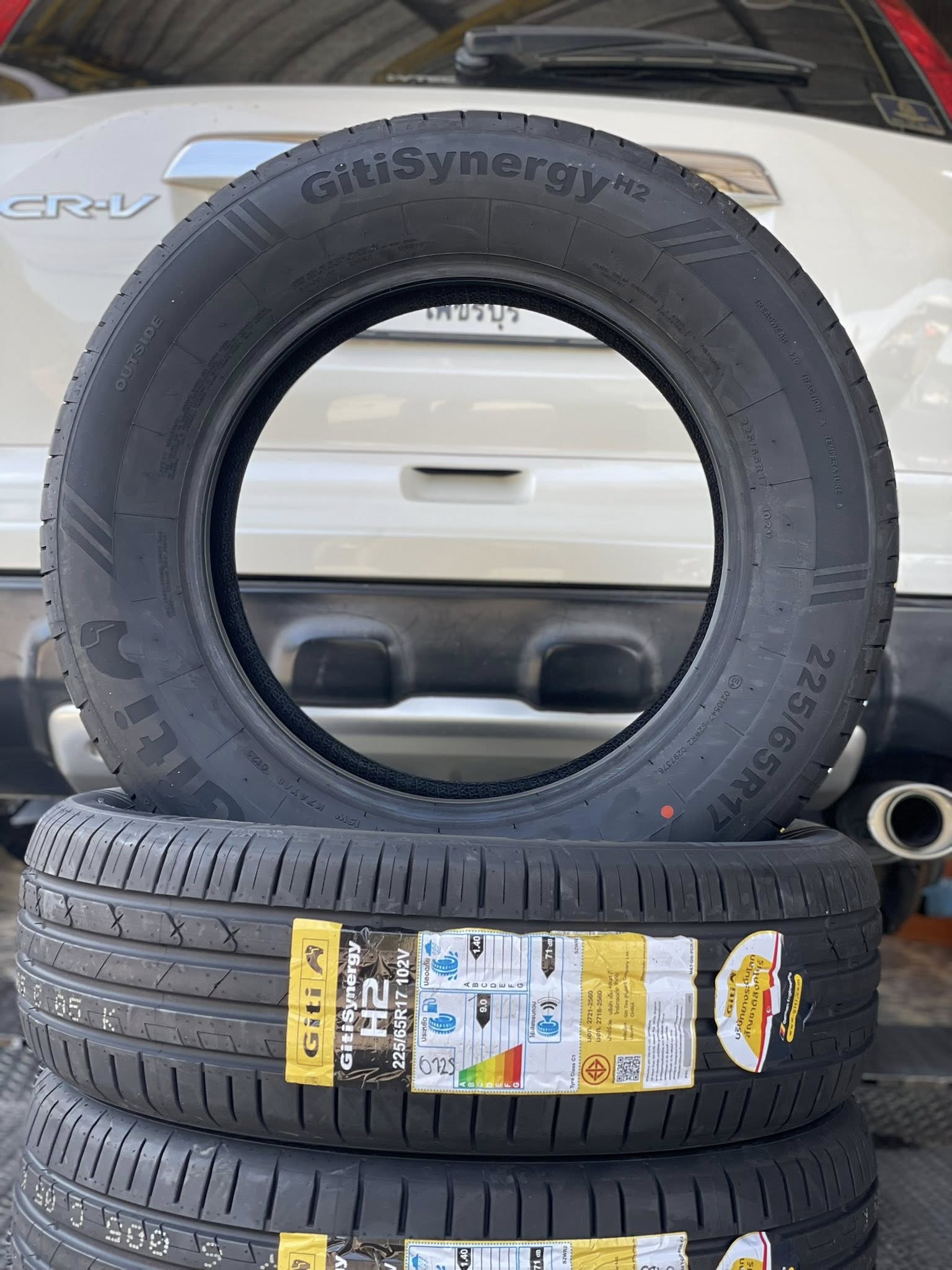 HONDA_CRV 🚘เปลี่ยนยาง 🛞🐘#GITI_SynergyH2_225/65R17