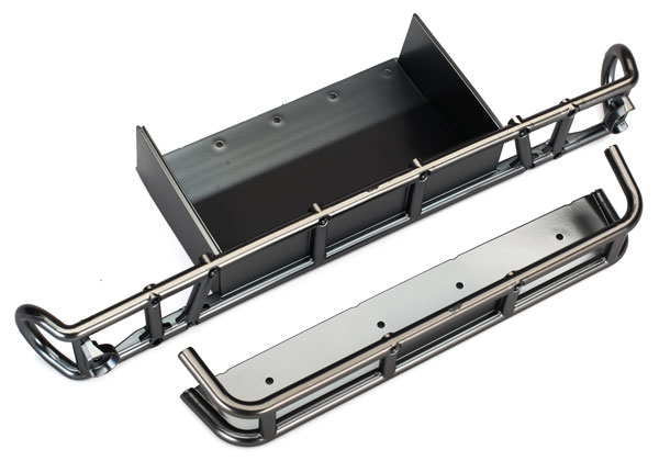 8536X Bumper, rear/ bumper extension (satin black chrome-plated)