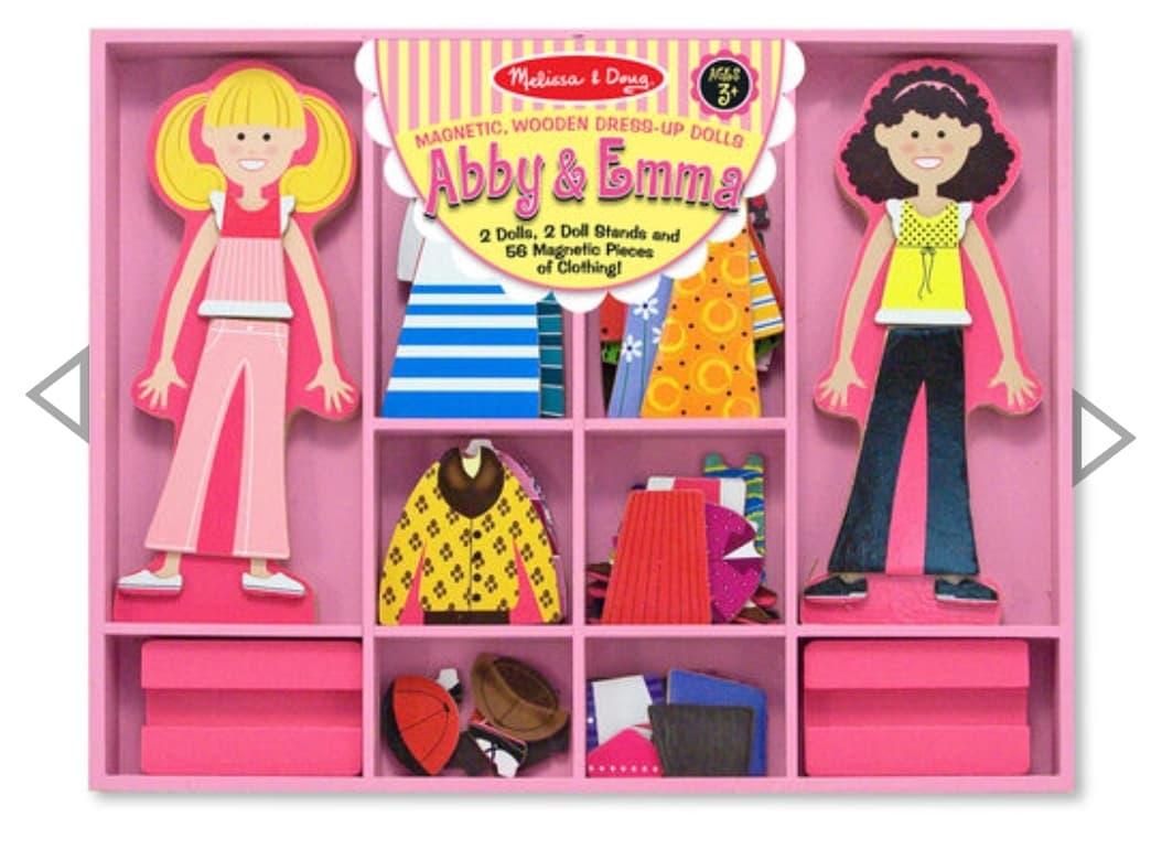 Melissa & Doug รุ่น 4940 Abby & Emma Magnetic Dress-Up Set ชุดเล่นแต่งตัวผู้หญิงมิกซ์แอนด์แมทช์