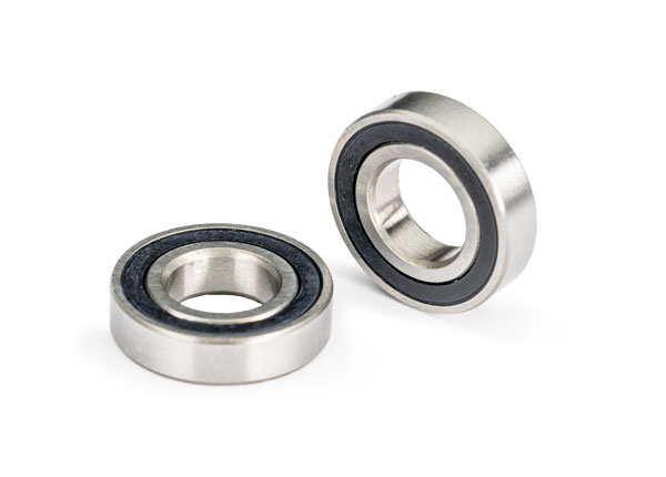 10719 Ball bearings, black rubber sealed (7x14x3.5mm) (2)