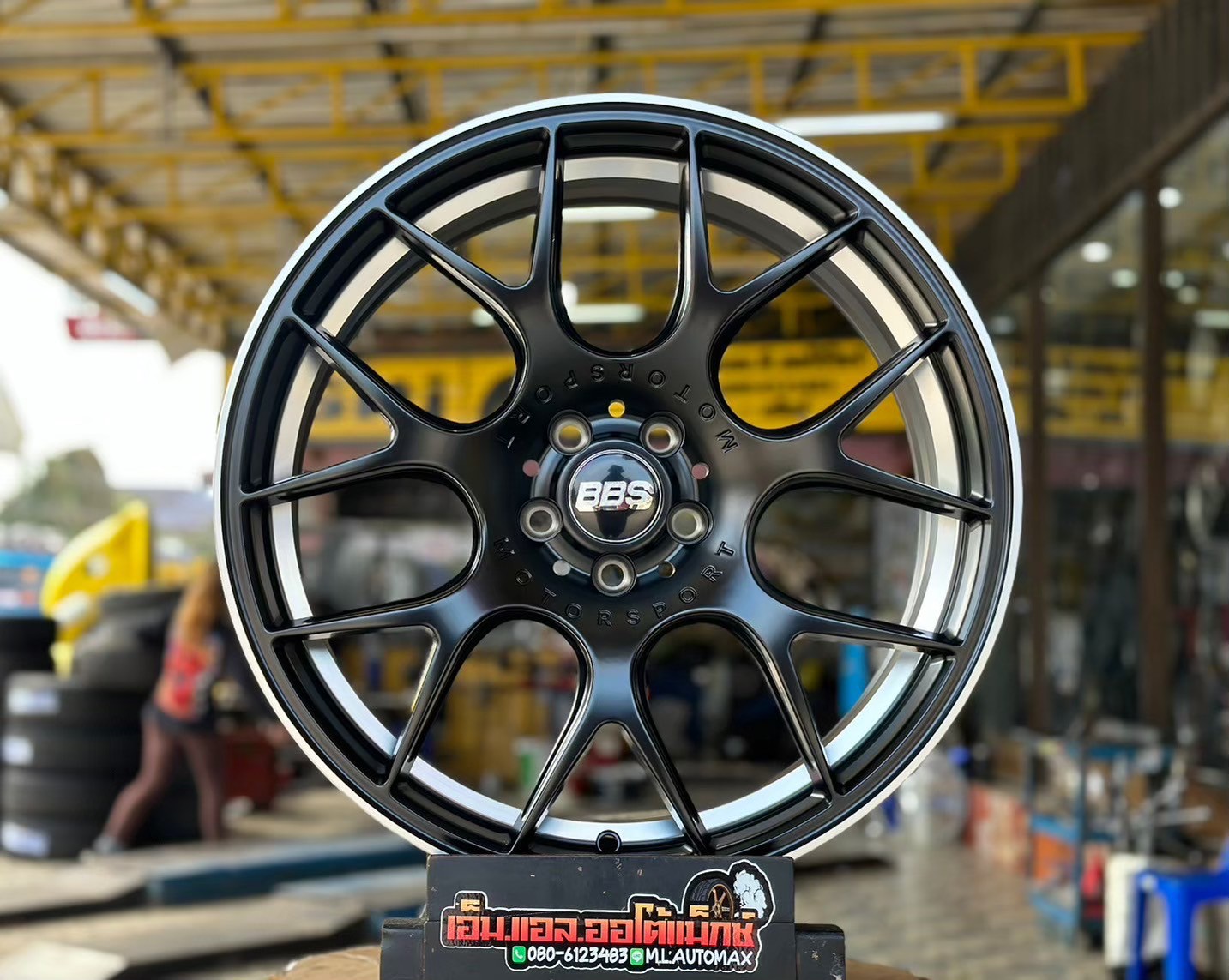 ล้อแม็กซ์BBS 18x8 ET35 5x100 สีดำ