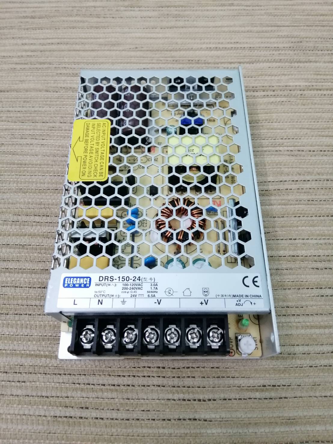 Power Supply 220VAC/24 VDC, 6.5A, 150W