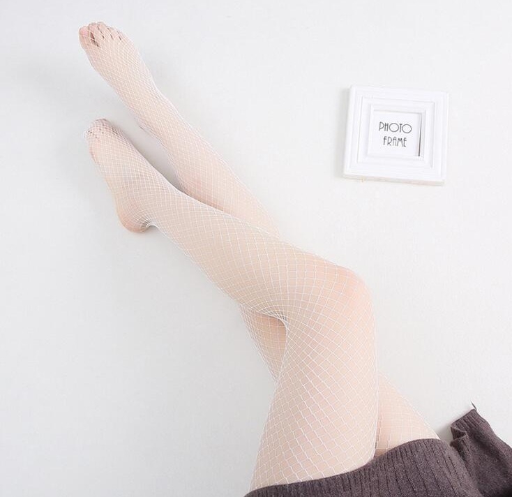 ถุงน่องเด็ก(หน้าร้านอยู่รัชดา)L202 สีขาว ถุงน่องตาข่าย