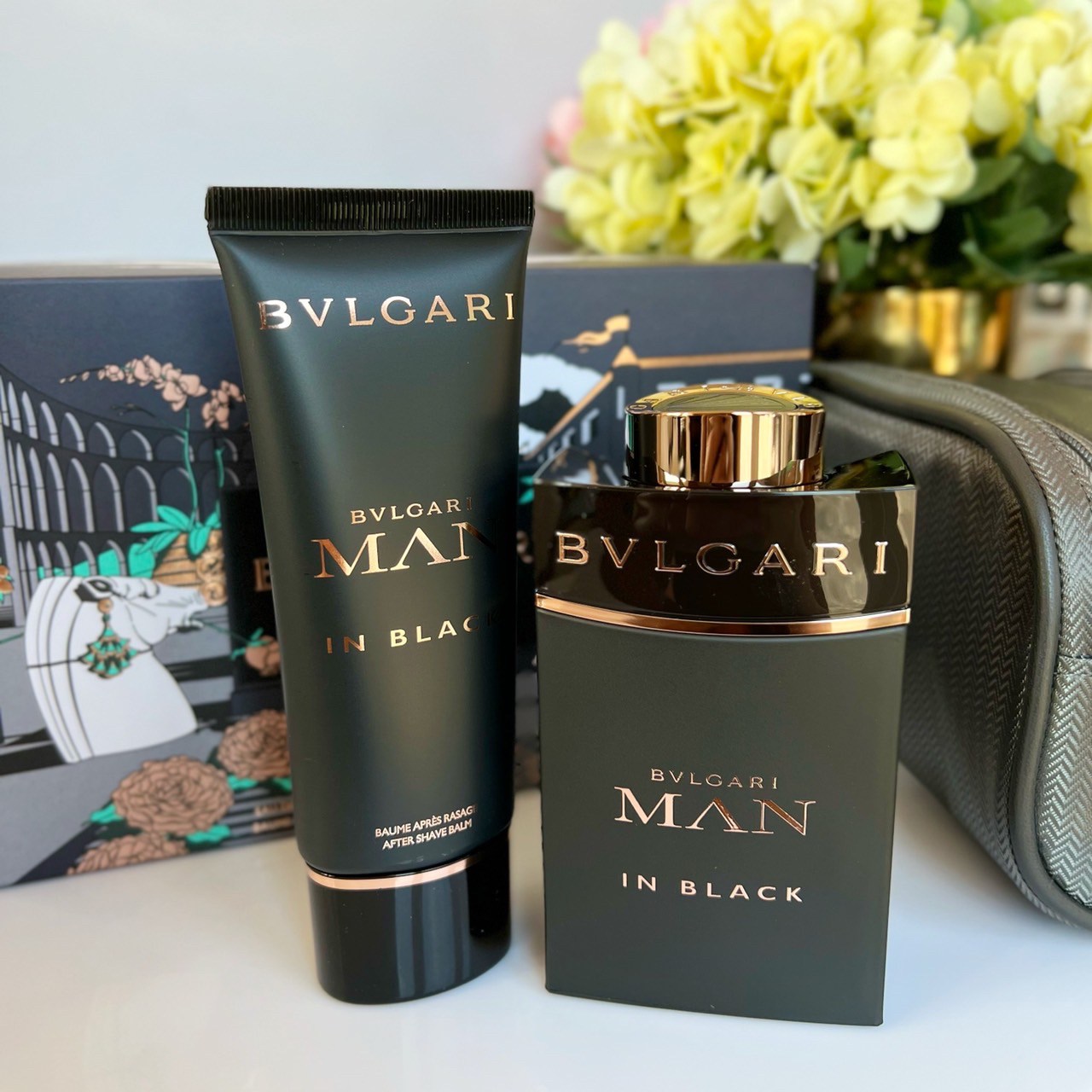 Bvlgari Man In Black EDP Gift Set #น้ำหอมผู้ชาย