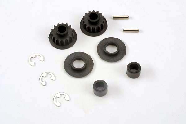 4395 Pulley, 15-groove (2)/ axle pins (2)/ top shaft spacers (2) (plastic)